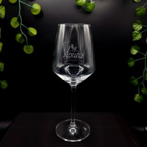Groot wijnglas met naam